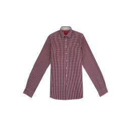 Design small plaid shirt men's long sleeves, custom-made red, blue and white fine grid spring and autumn inner wear, soft and skin-friendly, traditional style, classic plaid, button-down collar design, exquisite collar shape, quality buttons, shirt specia Design small plaid shirt men's long sleeves, custom-made red, blue and white fine grid spring and autumn inner wear, soft and skin-friendly, traditional style, classic plaid, button-down collar design, exquisite collar shape, quality buttons, shirt specia